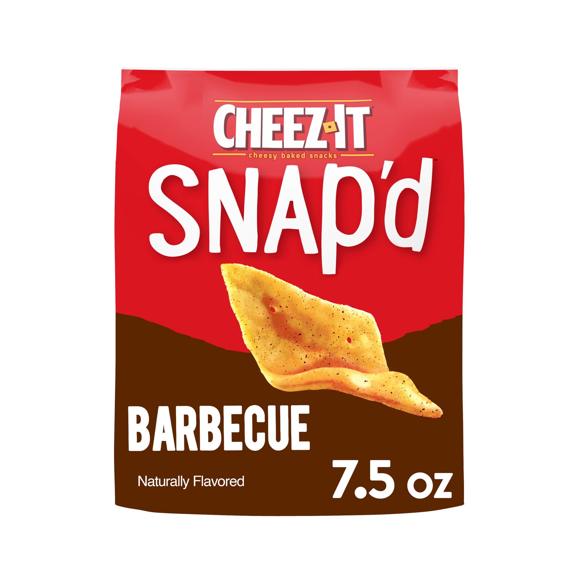 slide 1 of 5, Cheez-It Snap'd Cheese Cracker Chips, BBQ, 7.5 oz, 7.5 oz