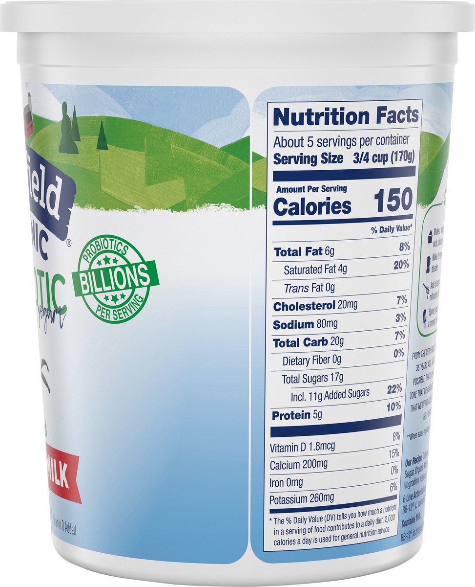 slide 9 of 12, Stonyfield Organic Whole Milk Probiotic Yogurt, Vanilla, 32 oz., 32 oz