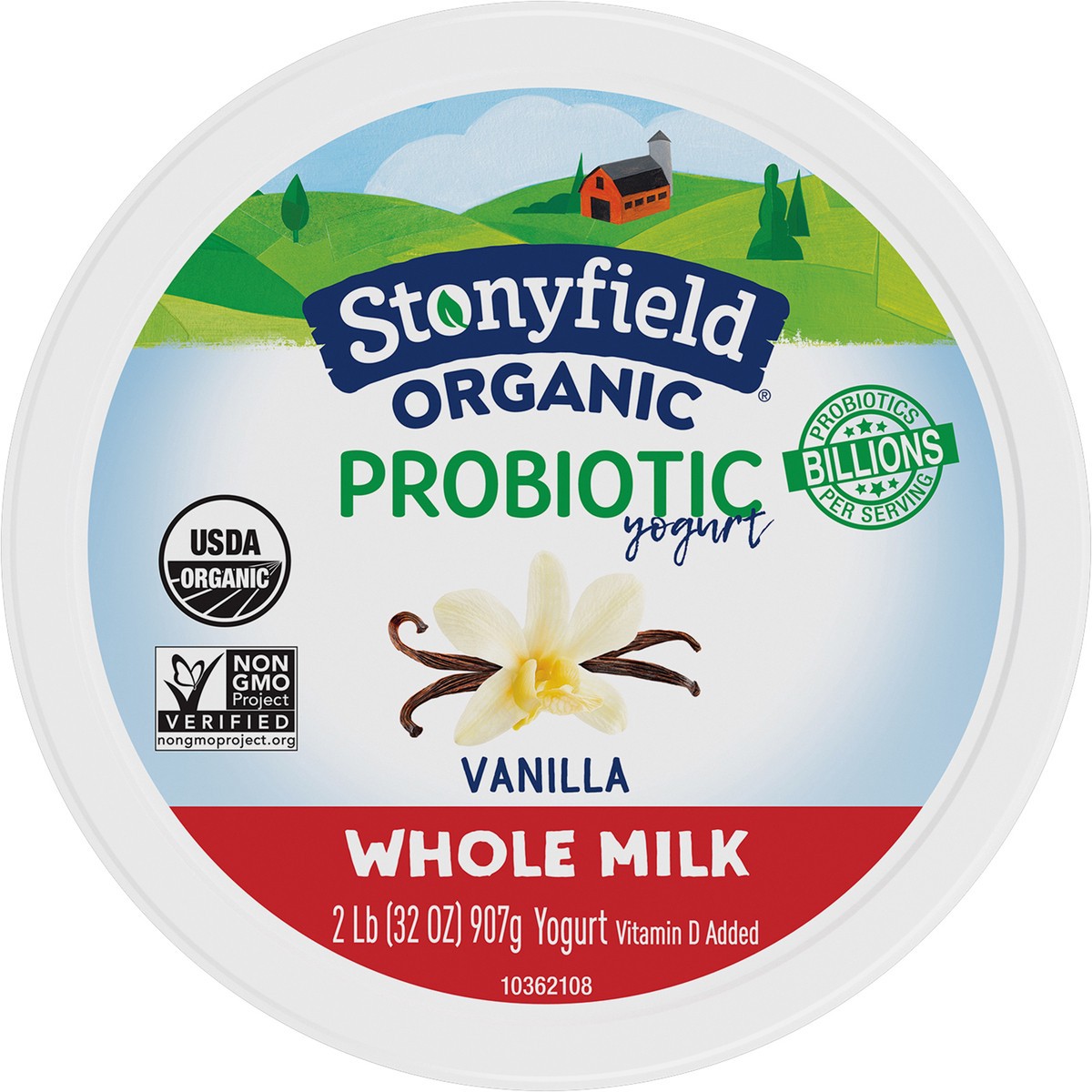 slide 10 of 12, Stonyfield Organic Whole Milk Probiotic Yogurt, Vanilla, 32 oz., 32 oz