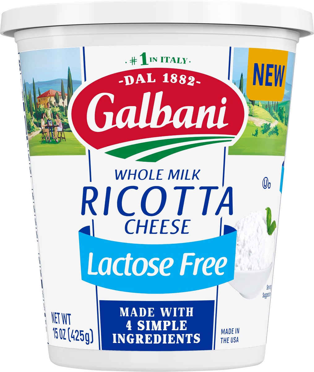 slide 6 of 7, Galbani Ricotta Cheese, Lactose Free, Whole Milk, 15 oz