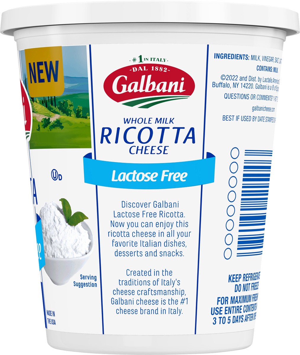 slide 7 of 7, Galbani Ricotta Cheese, Lactose Free, Whole Milk, 15 oz