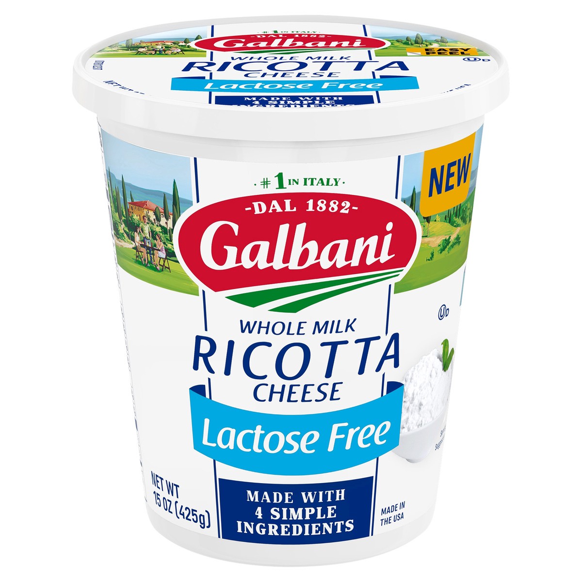 slide 1 of 7, Galbani Ricotta Cheese, Lactose Free, Whole Milk, 15 oz