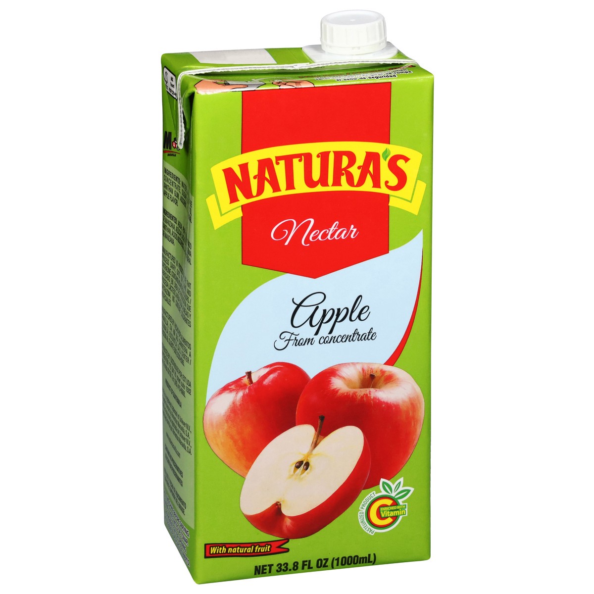 slide 8 of 13, Natura's Apple Nectar from Concentrate 33.8 fl oz, 33 oz