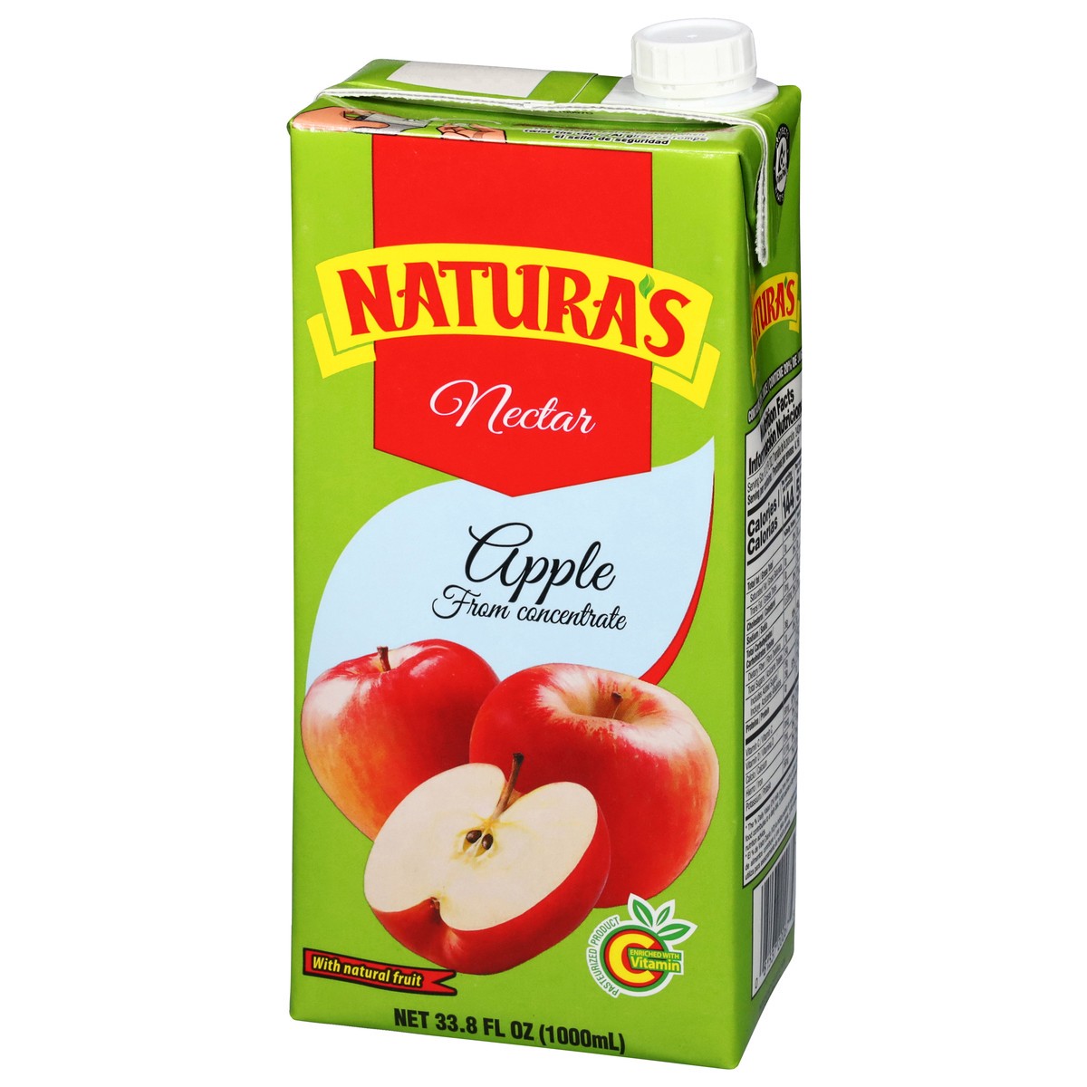 slide 7 of 13, Natura's Apple Nectar from Concentrate 33.8 fl oz, 33 oz
