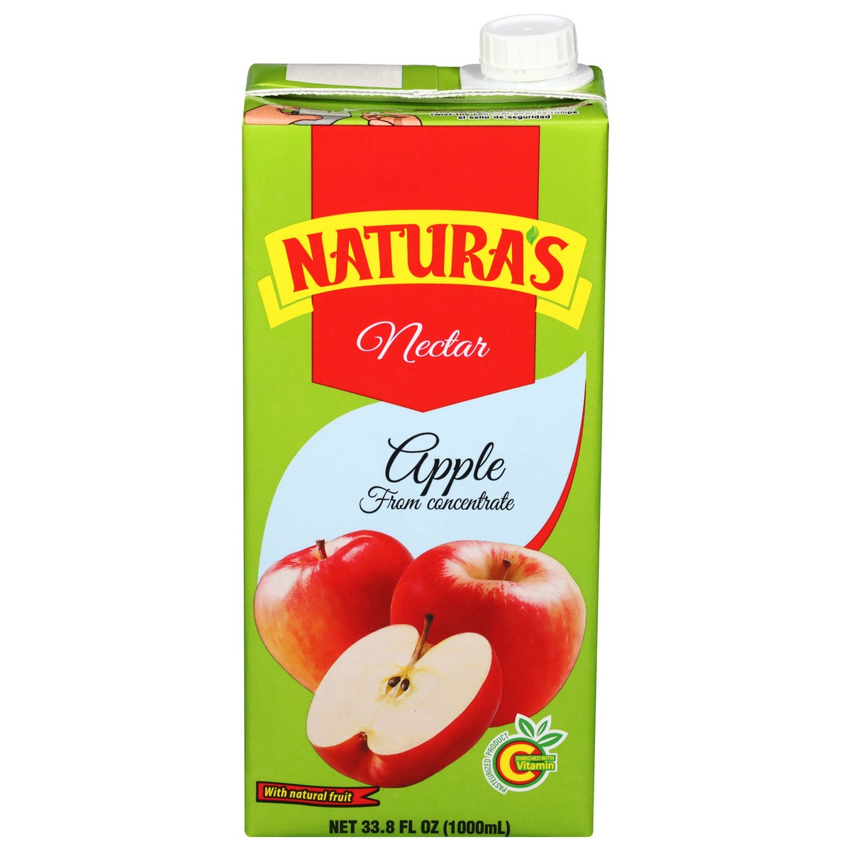 slide 5 of 13, Natura's Apple Nectar from Concentrate 33.8 fl oz, 33 oz