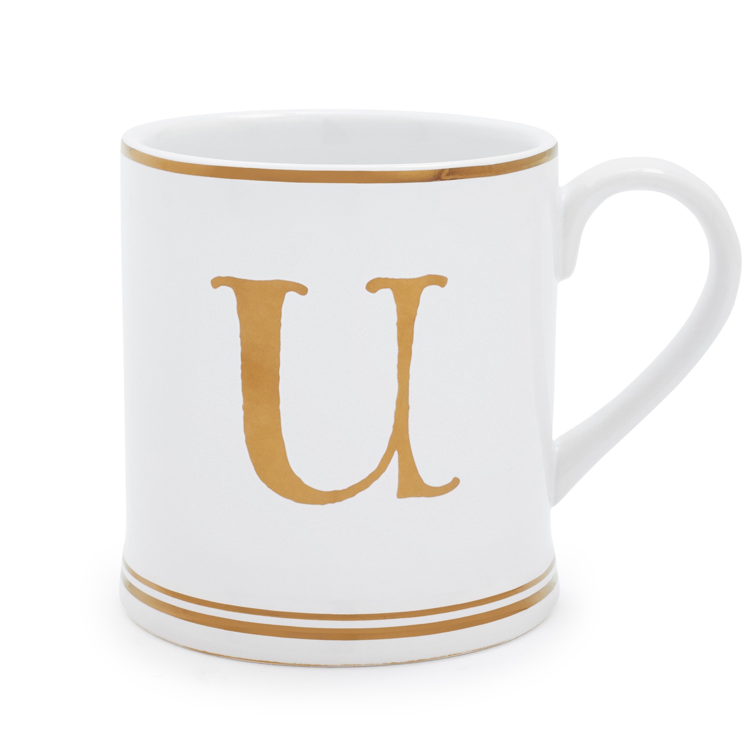 slide 1 of 1, Sur La Table Gold Monogram Mugs, 1 ct