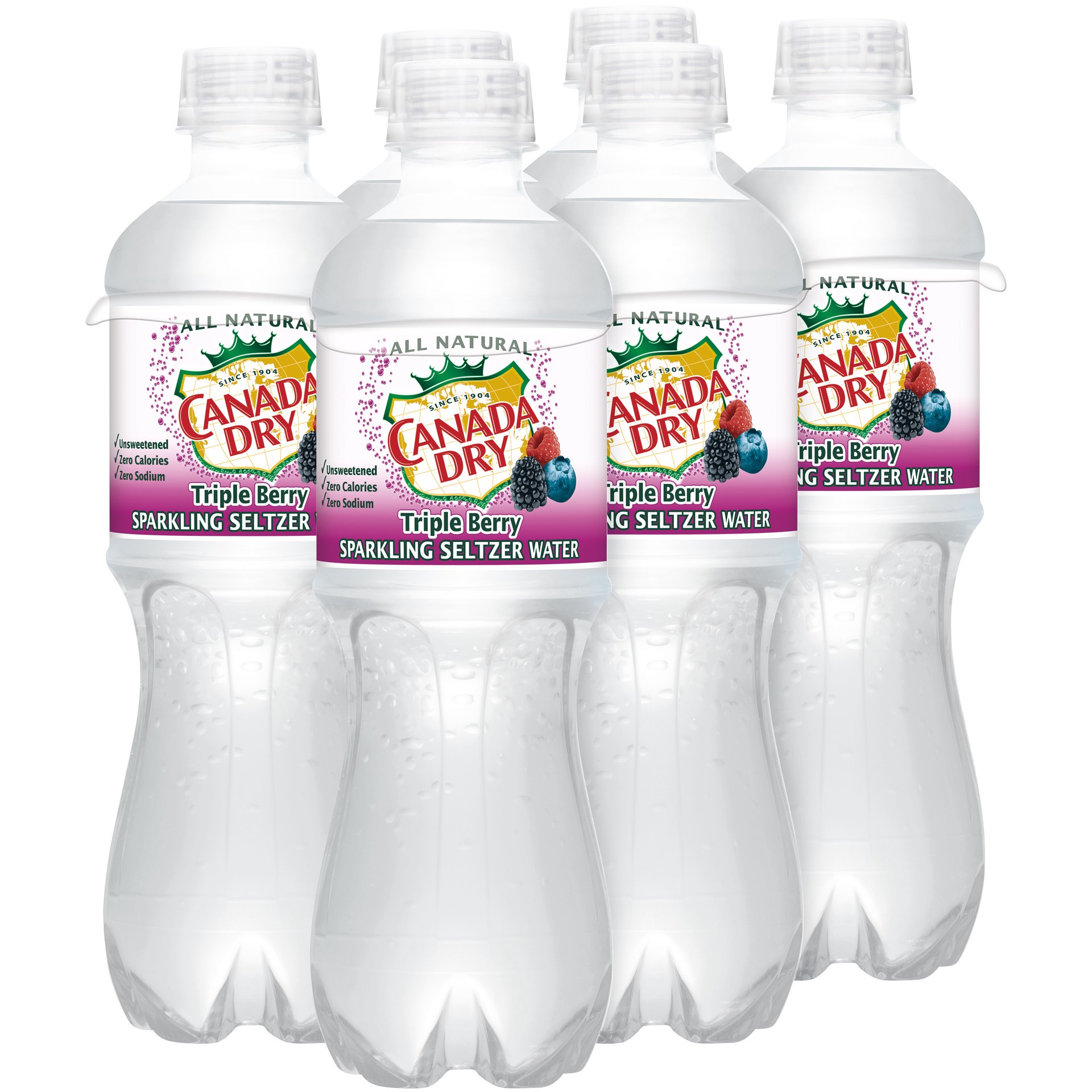 slide 2 of 5, Canada Dry Triple Berry Sparkling Seltzer Water- 6 ct, 6 ct