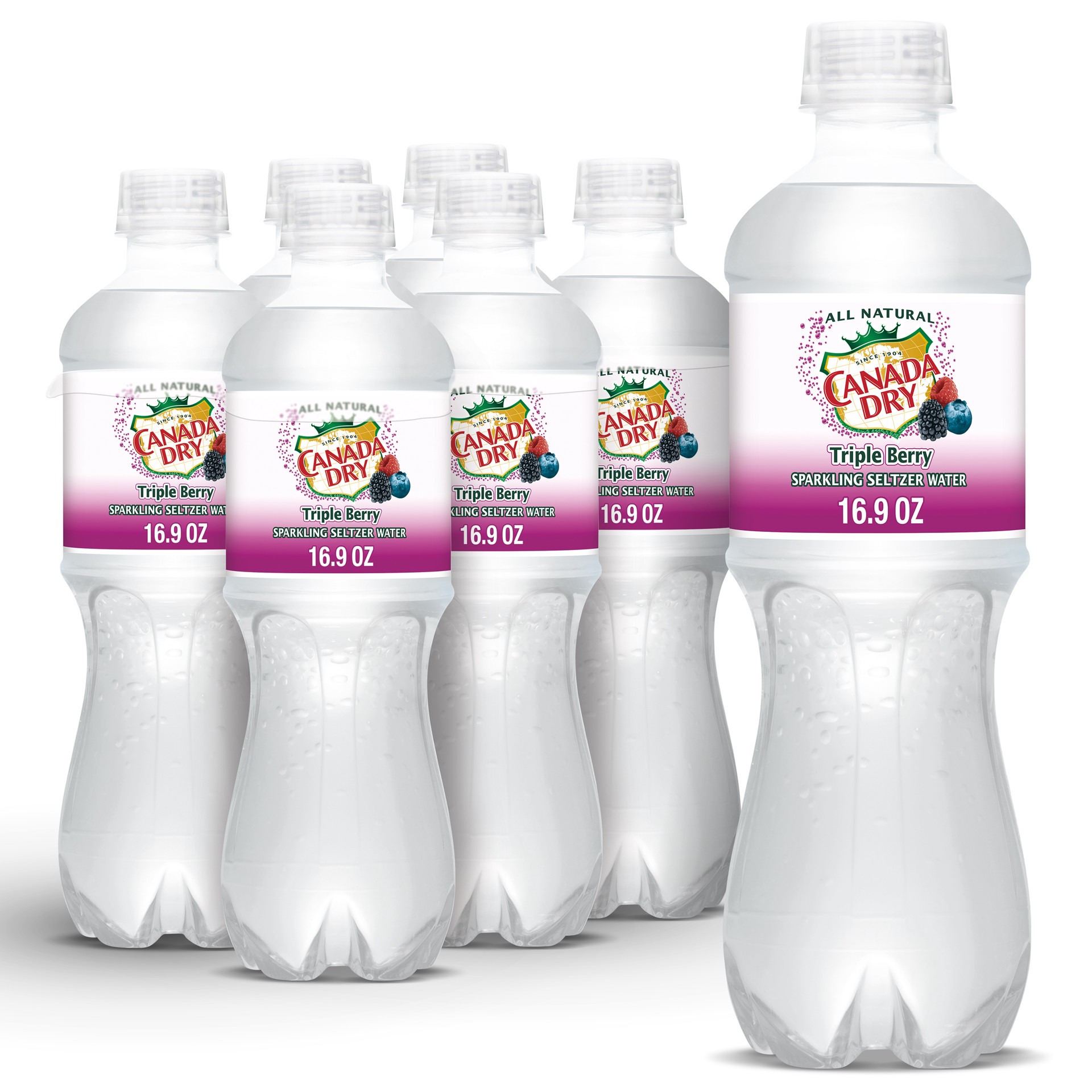 slide 1 of 5, Canada Dry Triple Berry Sparkling Seltzer Water- 6 ct, 6 ct