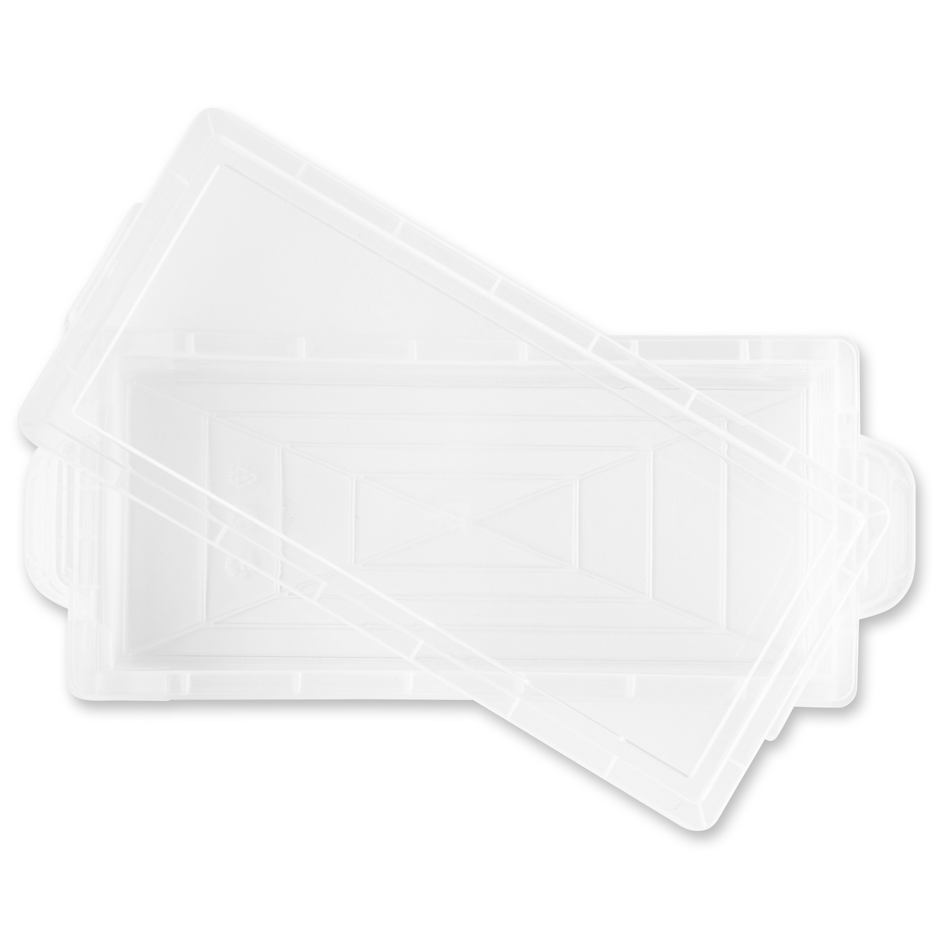 slide 4 of 4, Clear Stacking Pencil Box By Simply Tidy, 8.24 in x 3.74 in x 1.57 in