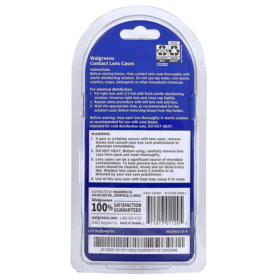 slide 2 of 2, Walgreens Contact Lens Case, 6 ct