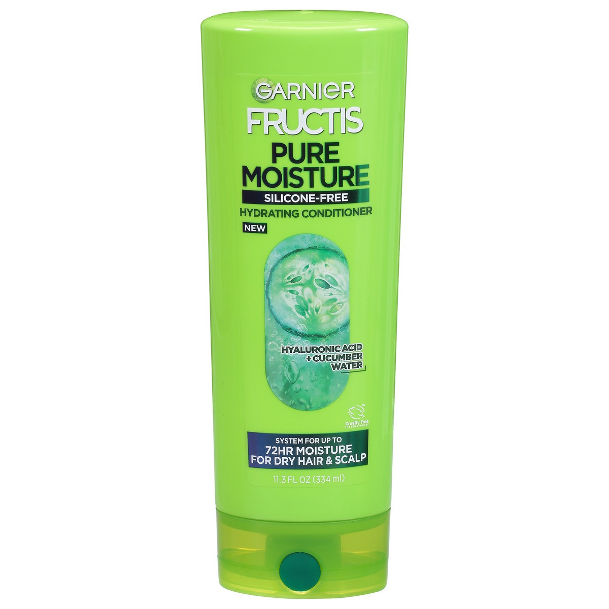 slide 1 of 9, Garnier Pure Moisture Hydrating Hyaluronic Acid + Cucumber Water Conditioner 11.3 fl oz, 11.3 fl oz
