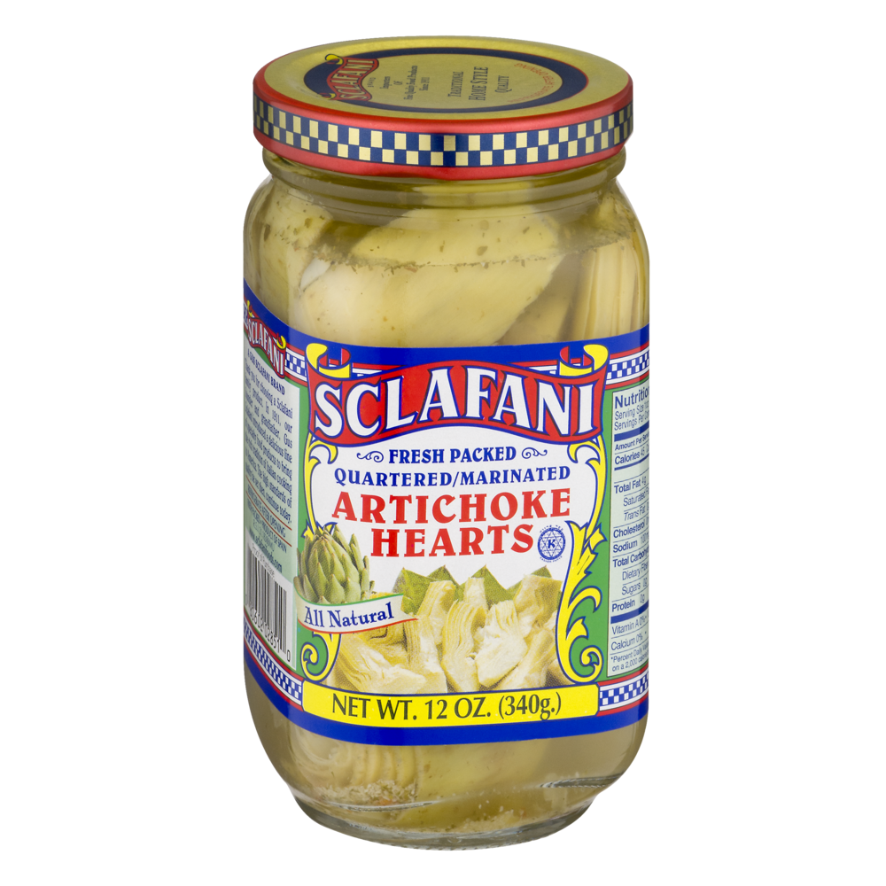 slide 1 of 1, Sclafani Quartered Artichoke Hearts, 12 oz