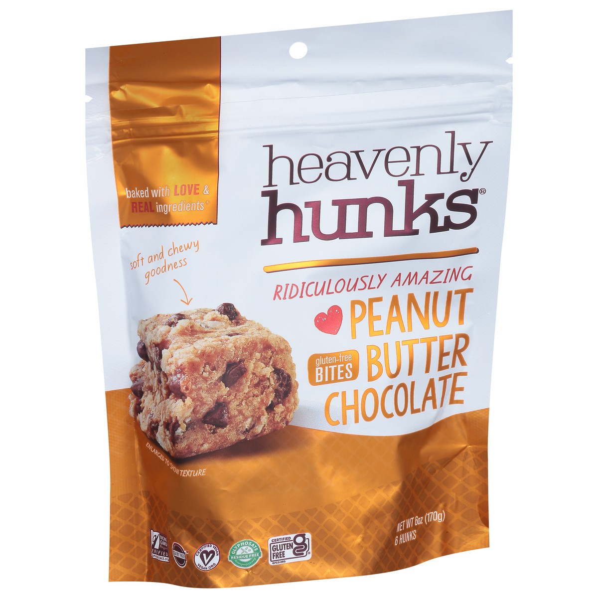 slide 3 of 9, Heavenly Hunks Peanut Butter Chocolate Hunks 6 ea, 6 oz