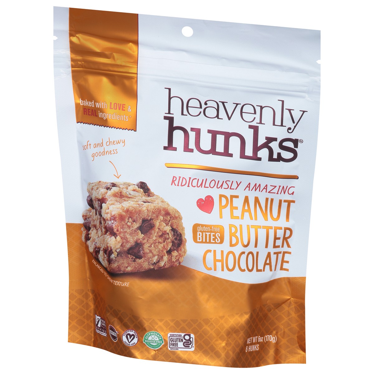 slide 7 of 9, Heavenly Hunks Peanut Butter Chocolate Hunks 6 ea, 6 oz
