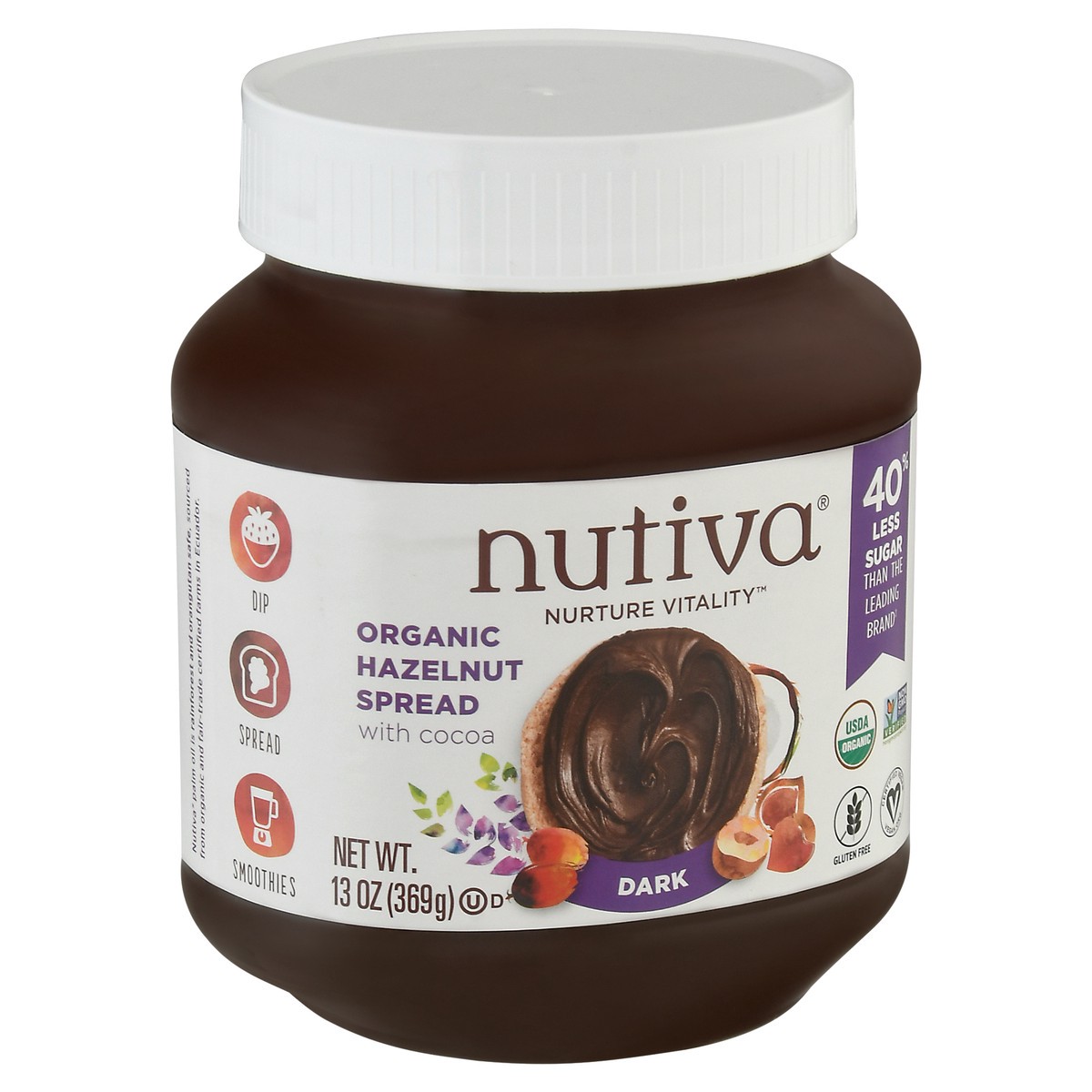 slide 7 of 9, Nutiva Organic Dark Hazelnut Spread 13 oz, 13 oz