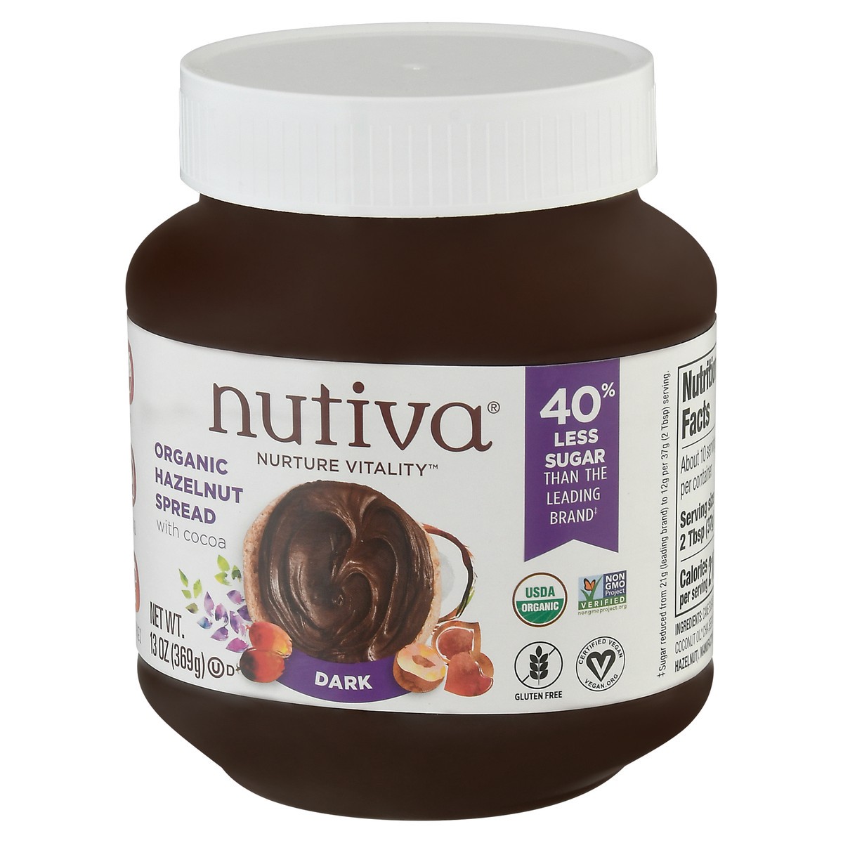 slide 3 of 9, Nutiva Organic Dark Hazelnut Spread 13 oz, 13 oz