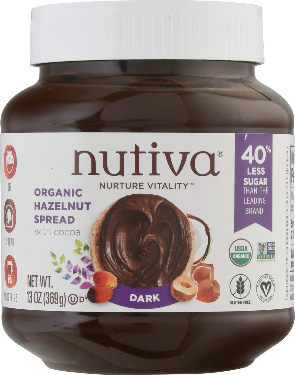 slide 5 of 9, Nutiva Organic Dark Hazelnut Spread 13 oz, 13 oz