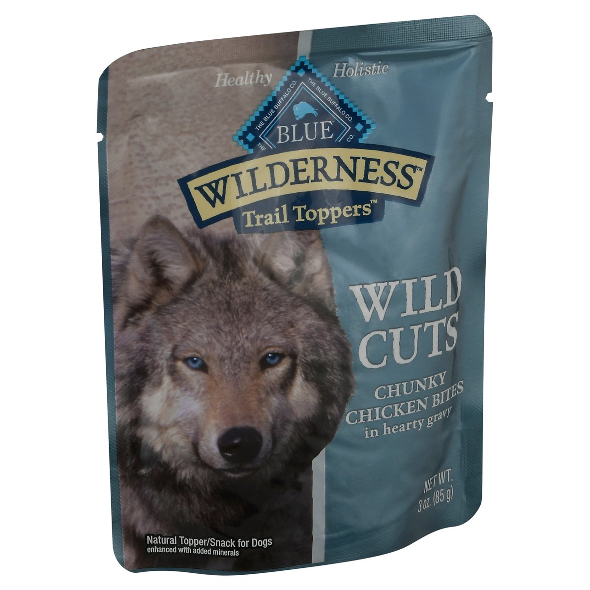 slide 7 of 9, Blue Buffalo Blue Wilderness Natural Trail Toppers Wild Cuts Chunky Chicken Bites in Hearty Gravy Topper/Snack for Dogs 3 oz, 3 oz