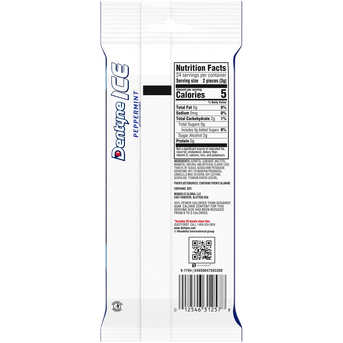 slide 7 of 9, Dentyne Ice Peppermint Sugar Free Gum 3 ct Packs, 3 ct