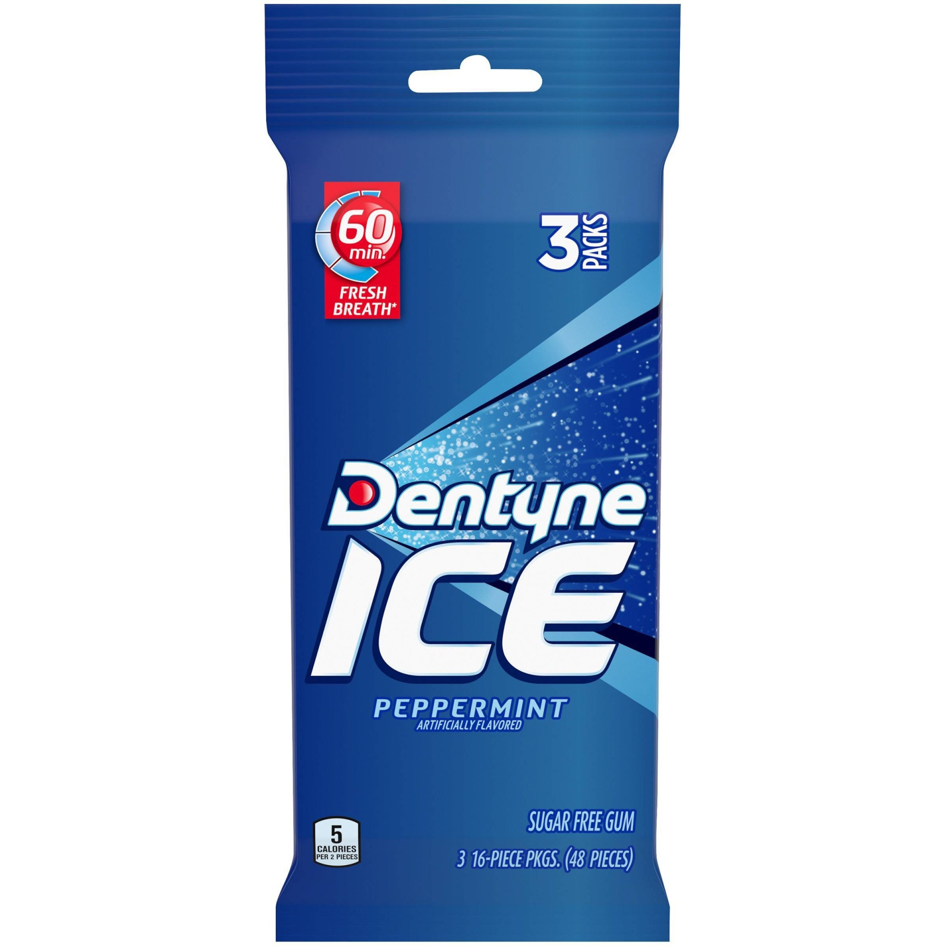 slide 1 of 2, Dentyne Ice Peppermint Sugar Free Gum of (48 Total Pieces, 3 ct