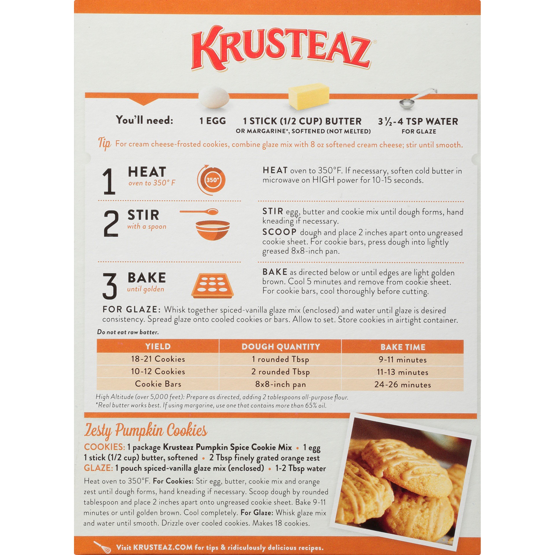 slide 6 of 8, Krusteaz Pumpkin Spice Cookie Mix, 16.5 oz