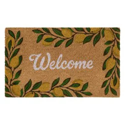 Lemon Border Welcome Coir Doormat