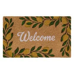 Lemon Border Welcome Coir Doormat
