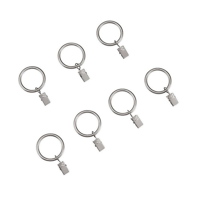 slide 1 of 1, Cambria Classic Curtain Rings - Graphite, 7 ct