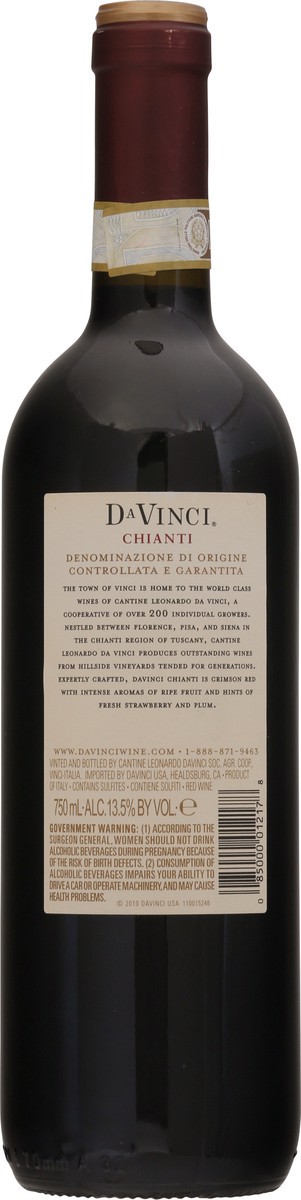 slide 4 of 9, DaVinci Red Wine, 750 ml