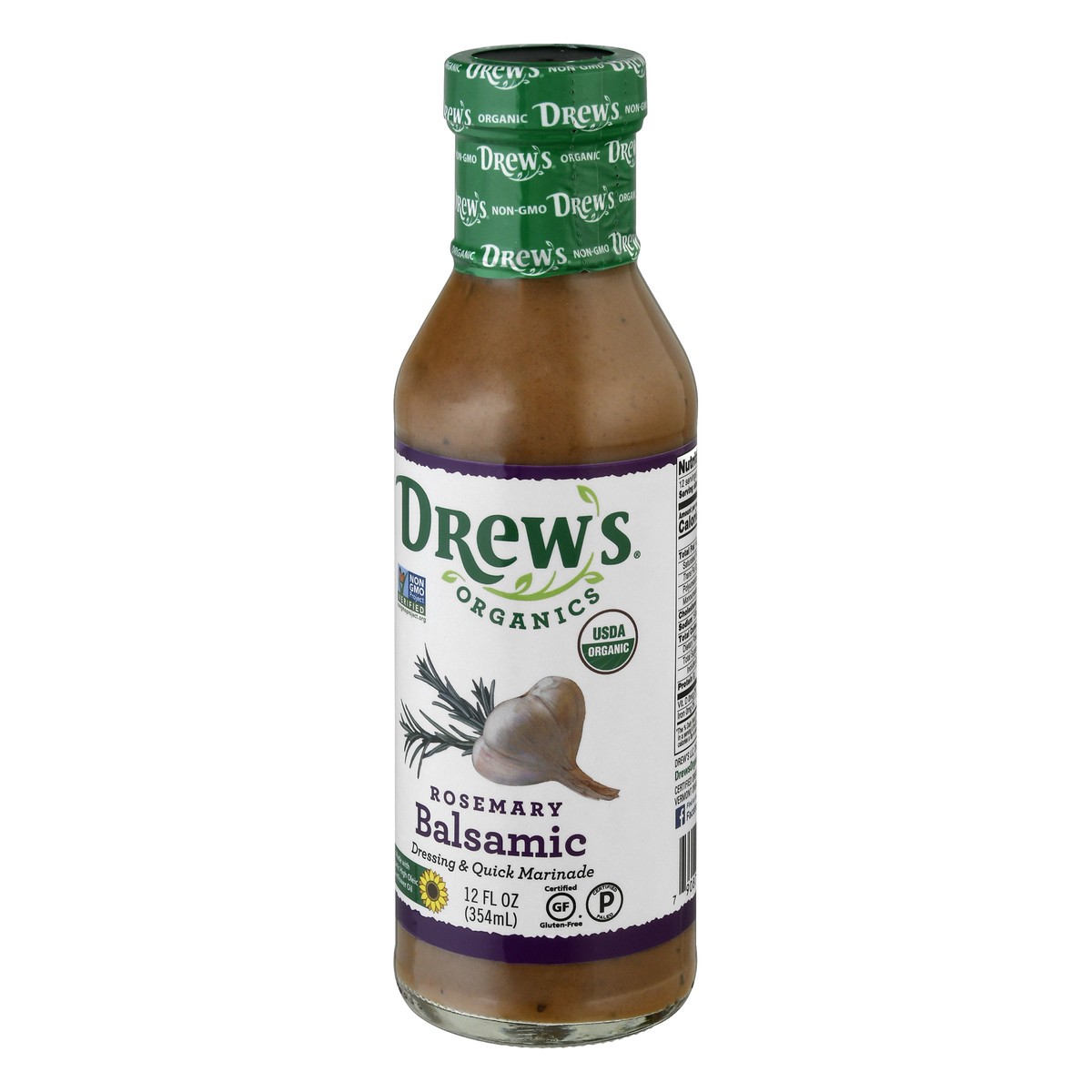 slide 13 of 13, Drew's Organics Rosemary Balsamic Dressing & Quick Marinade 12 oz, 12 oz