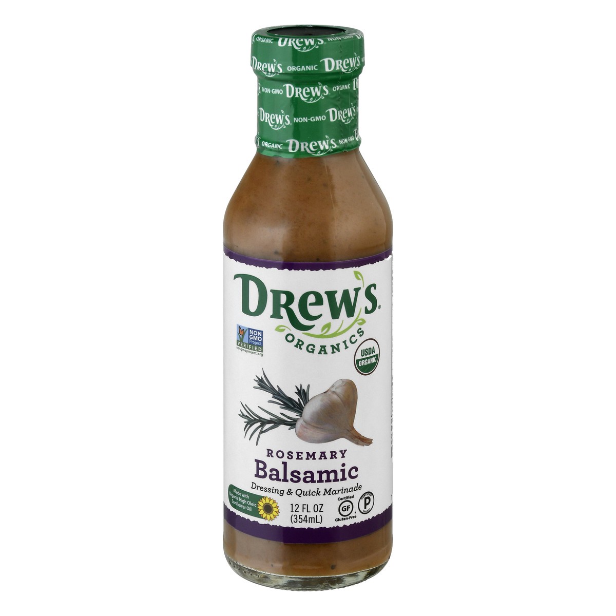 slide 9 of 13, Drew's Organics Rosemary Balsamic Dressing & Quick Marinade 12 oz, 12 oz