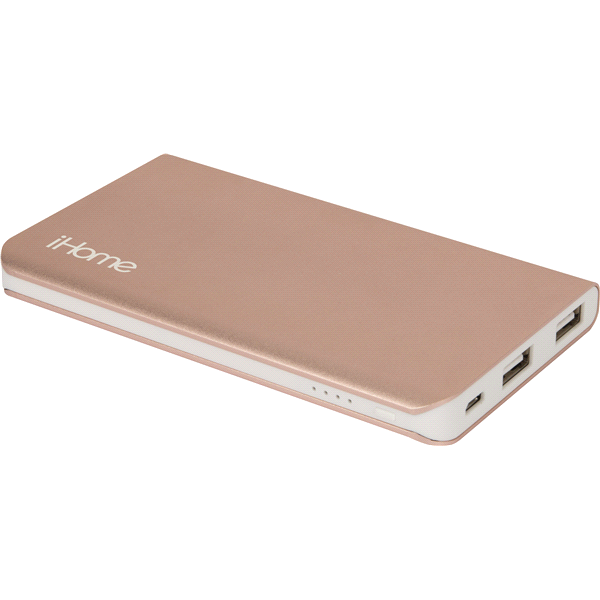 slide 1 of 1, iHome Slim Charge Aluminum Ultra Slim 6000 mAh Universal Battery, 1 ct