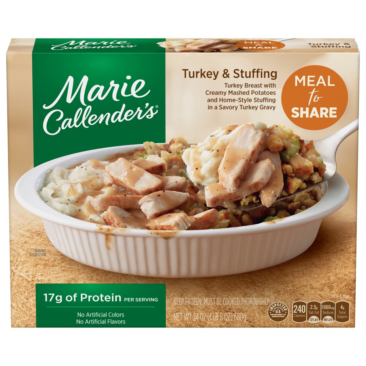 slide 1 of 5, Marie Callender's Meal to Share Turkey & Stuffing 24 oz, 24 oz