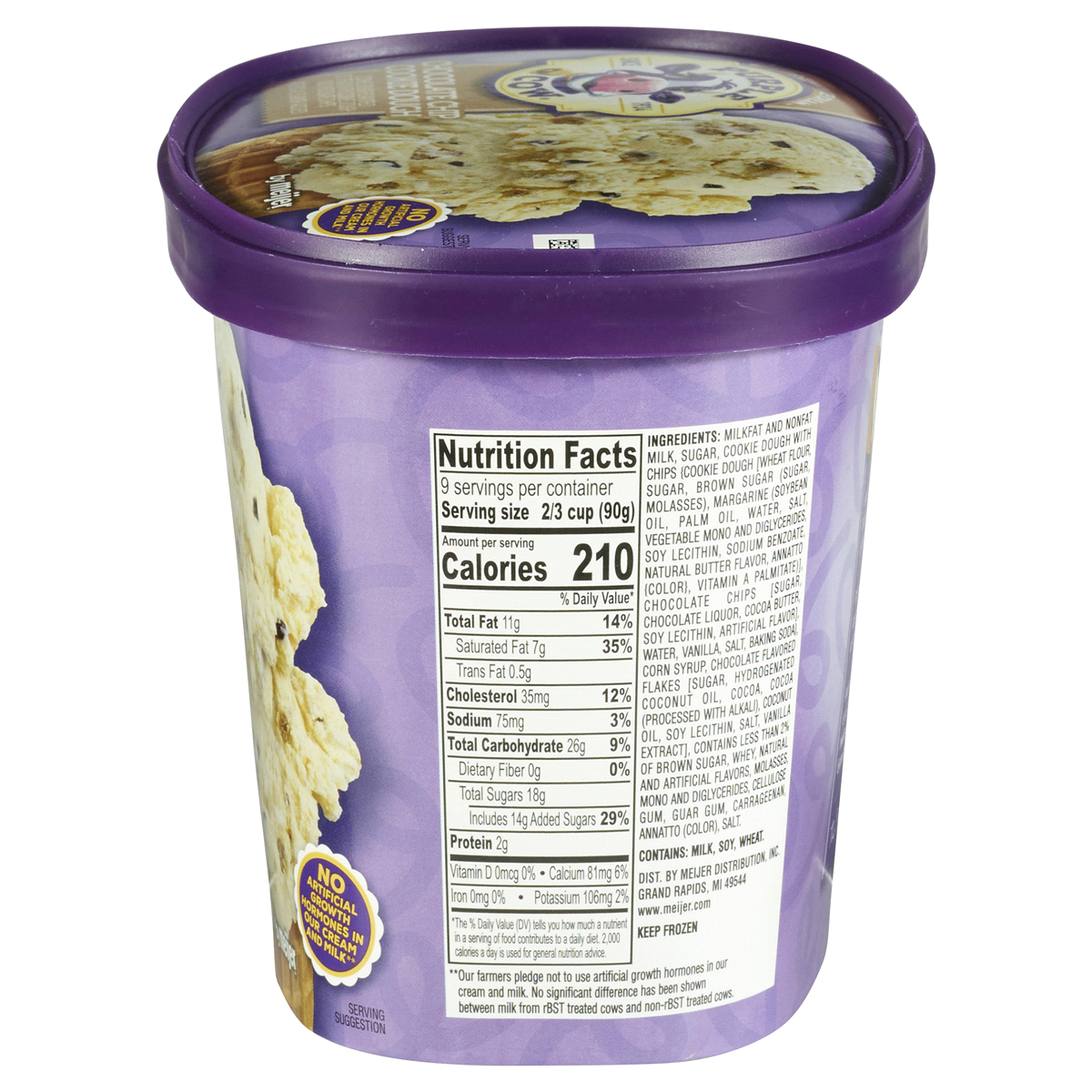 slide 2 of 4, Purple Cow Chocolate Chip Cookie Dough Ice Cream, 1.5 qt