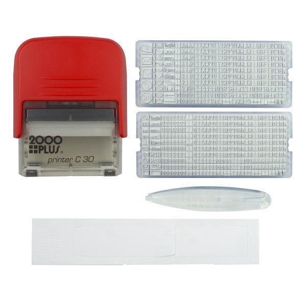 slide 2 of 6, Cosco 2000Plus Self-Inking Print Kit, Impression, Black, 1 ct