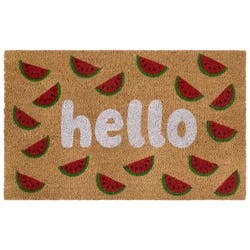 Watermelon Hello Coir Doormat