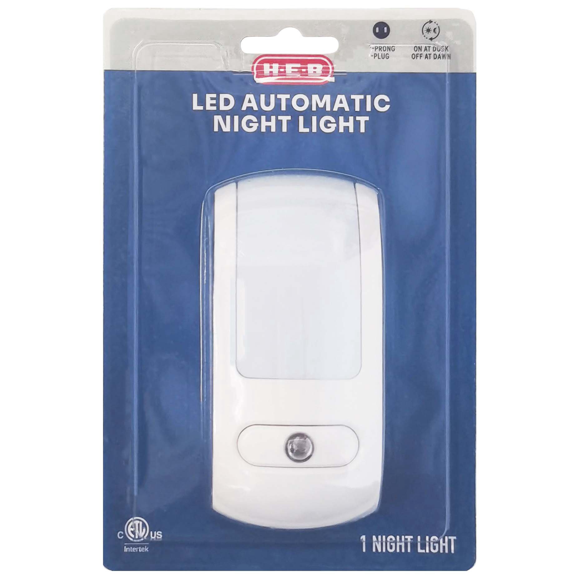 slide 1 of 1, H-E-B LED Automatic Night Light, 1 ct