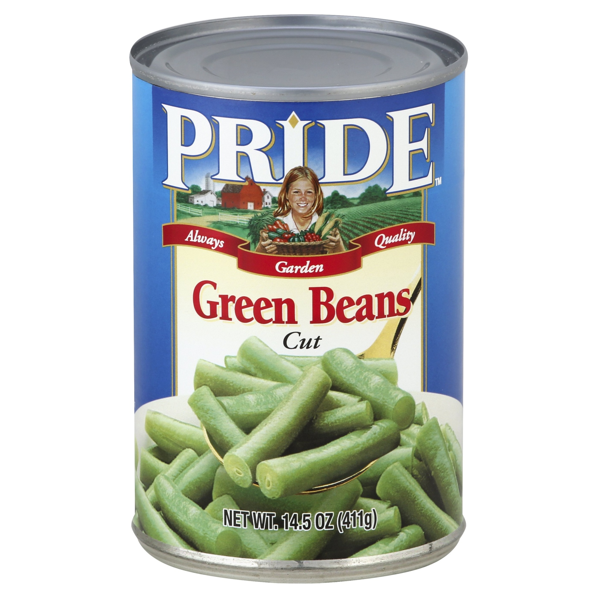 slide 1 of 1, Pride Green Beans, Cut, 14.5 oz