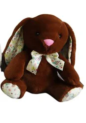 Holiday Home Brown Bunny with Ribbon