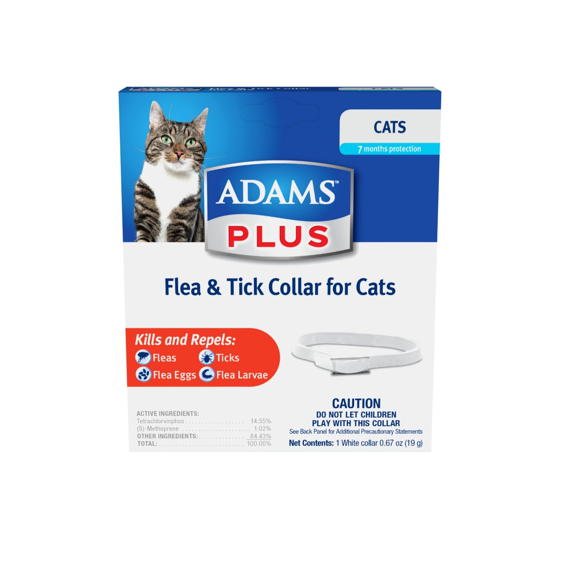 slide 1 of 1, Adams Plus Flea & Tick Cat Collar, 1 ct