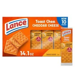Lance ToastChee Cheddar Sandwich Crackers, 10 Individually Wrapped Packs, 6 Sandwiches Each