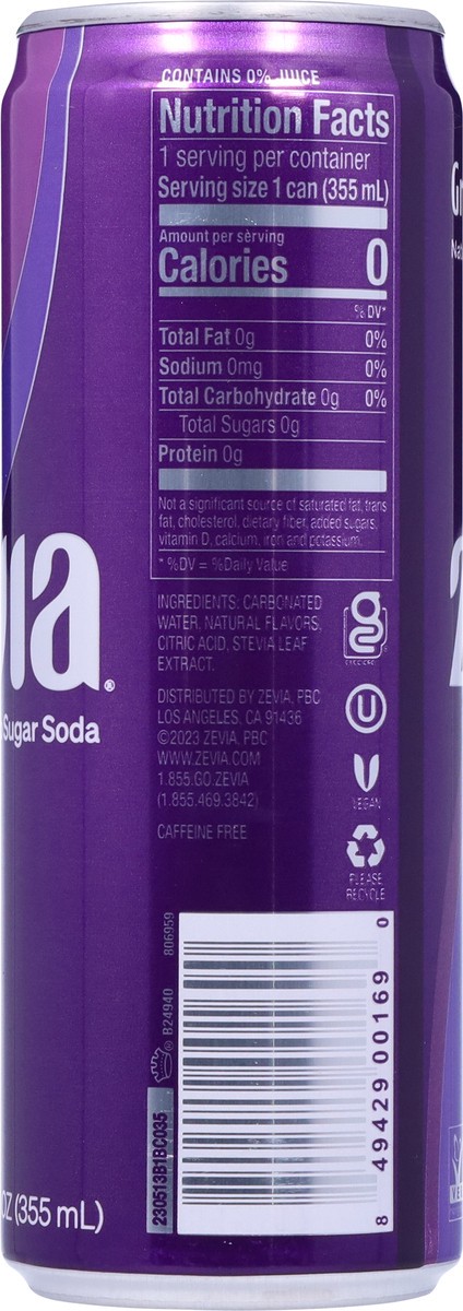 slide 10 of 13, Zevia Soda Grape - 12 fl oz, 12 fl oz