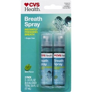 slide 1 of 1, CVS Health Breath Spray, Mint, 2 Ct, 2 ct; 0.3 fl oz; 8.5 ml
