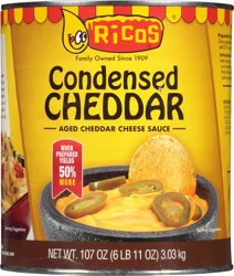 Rico's Aged Condensed Cheddar Cheese Sauce 107 oz