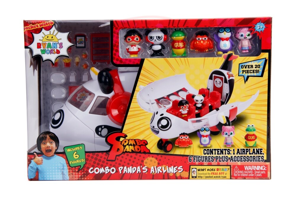 slide 1 of 1, Ryan's World Combo Panda Airlines With Figures, 1 ct