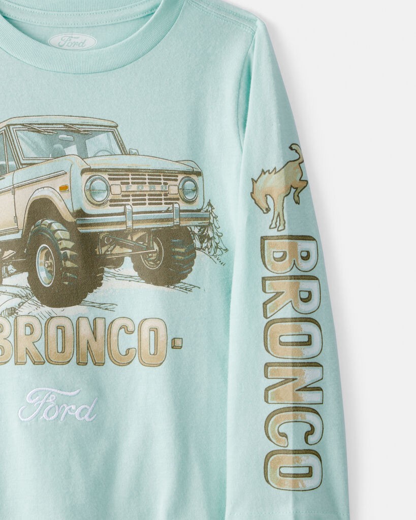 slide 3 of 4, Oshkosh Toddler Boy Ford Bronco Long-Sleeve Graphic Tee - Blue Turquoise 5T, 1 ct