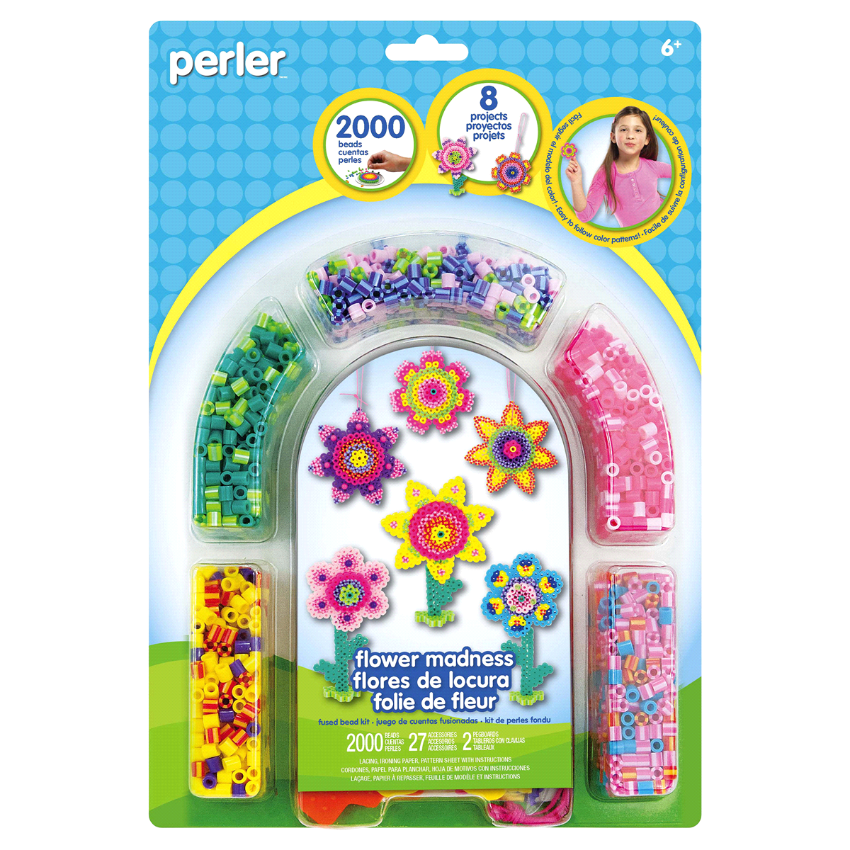 slide 1 of 1, Perler Flower Madness Activity Kit, 1 ct