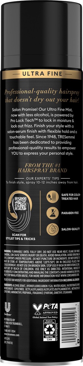 slide 5 of 9, TRESemmé Ultra Fine Hairspray - 14.6oz, 14.6 fl oz