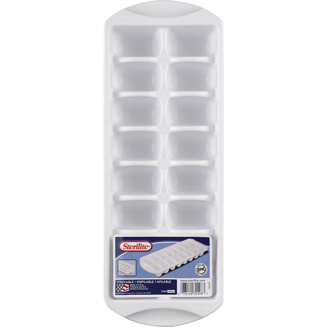 slide 1 of 1, Sterilite White Stacking Ice Cube Tray, 1 ct