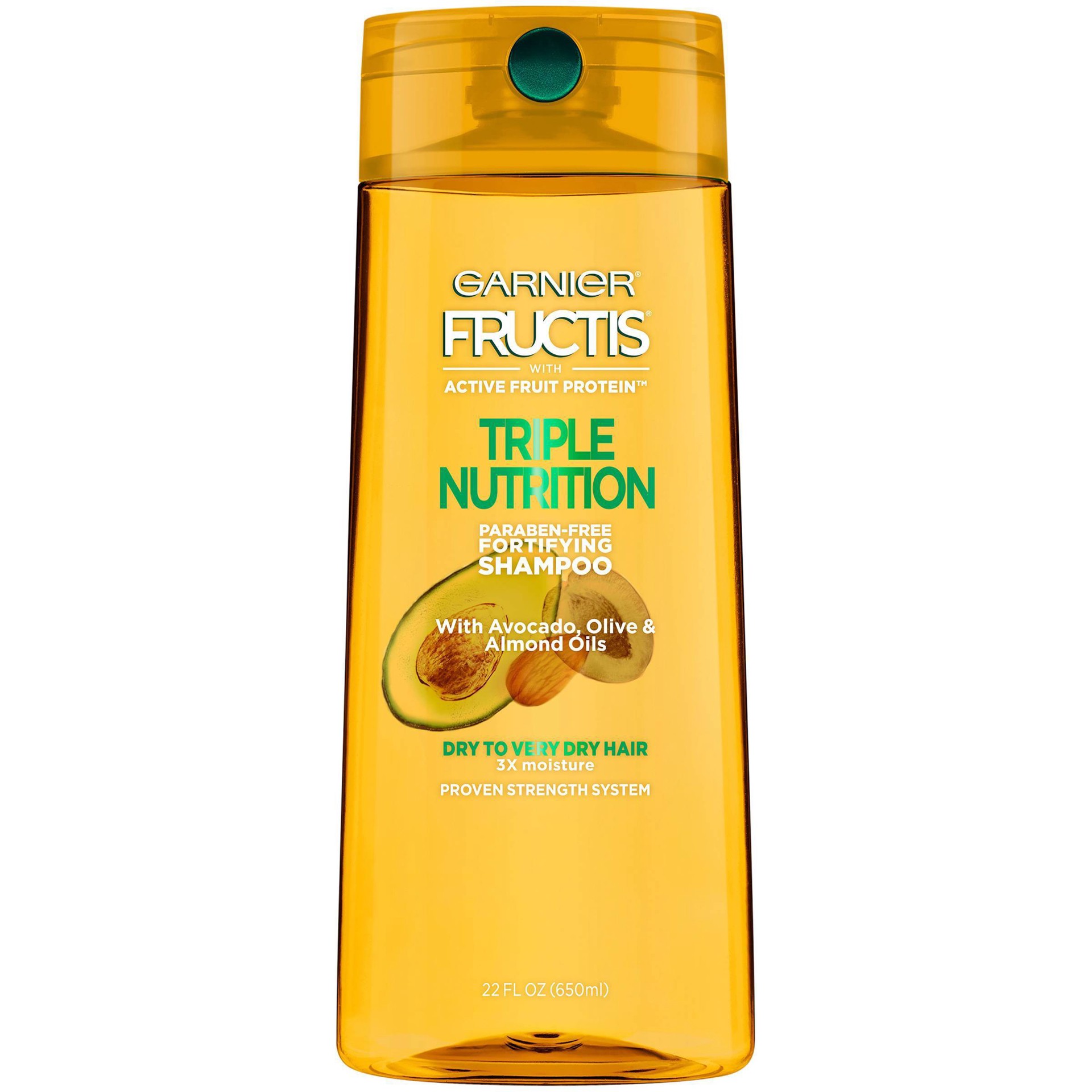 slide 1 of 6, Garnier Triple Nutrition Shampoo, 22 fl oz